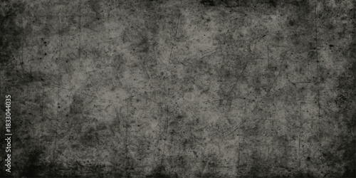 Dark grunge wall texture backdrop with aged gray concrete surface