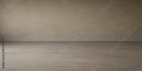 Empty vintage room interior with wood parquet floor and blank concrete wall texture