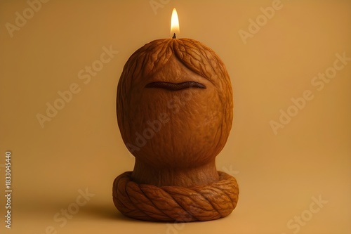 candle on wooden background