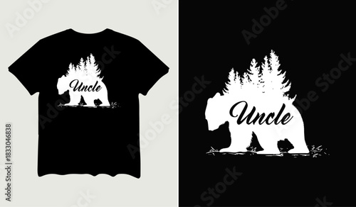 Uncle bear t-shirt design for t-shirt quotes or poster svg printable cut file