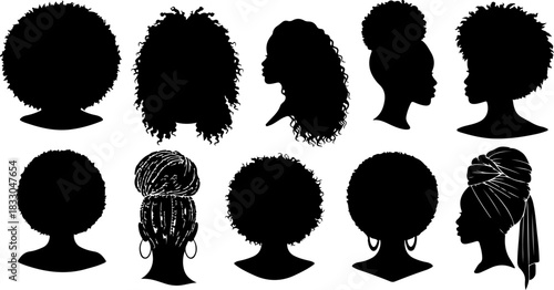 Elegant Afro Silhouette Women Collection Set