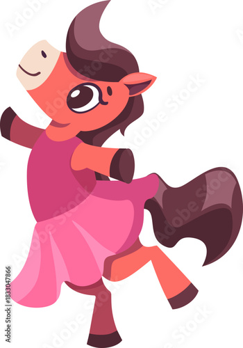 Cute cartoon horse character for 2026 Chinese New Year celebration