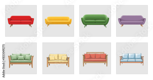 set of furniture icons