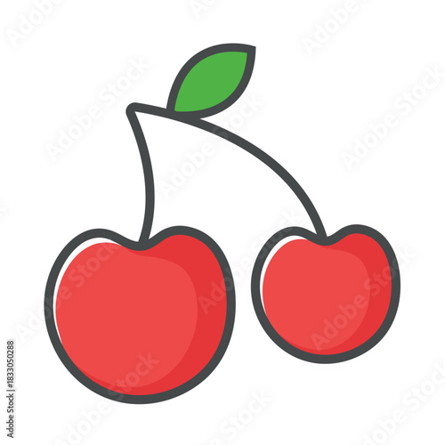 vector illustration of a red apple