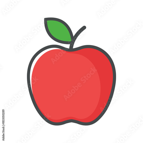 red apple vector illustration