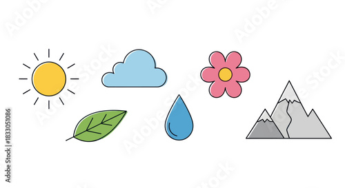 Nature Elements Icons Set