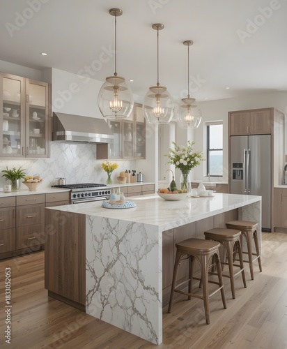 modern kitchen in modern house