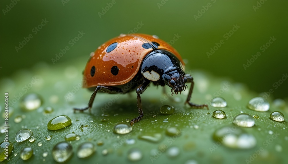 Obraz premium ladybug on a leaf