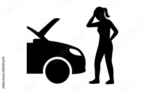 Person experiencing car accident stress.