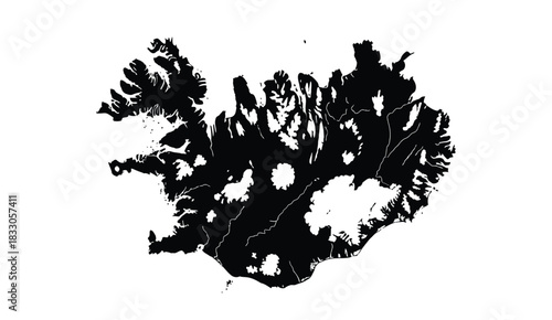 Abstract black and white ink blot texture for grunge and design elements
