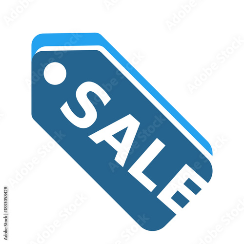 blue sale tag