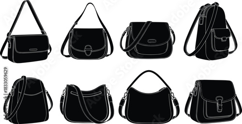 handbag, purse, fashion, style, silhouette, accessory, trendy, modern, shoulder, backpack, bucket, flap, strap, design, collection