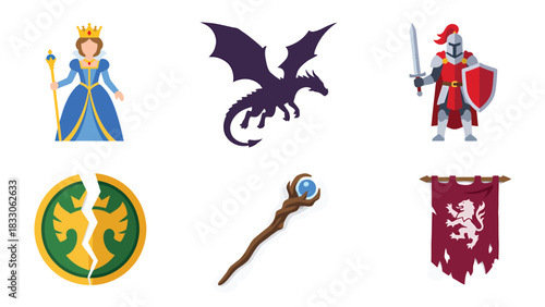 Fantasy Storytelling Elements: Queen, Dragon, Knight, and Magic