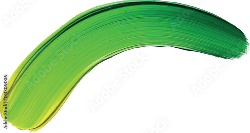 Green paint stroke abstract background texture.