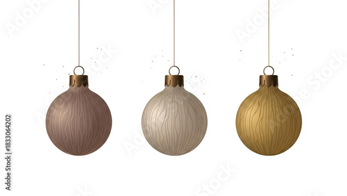Christmas ornaments vector holiday decoration balls festive hanging baubles