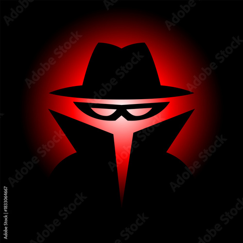 Incognito detective anonymous spy sign symbol design vector