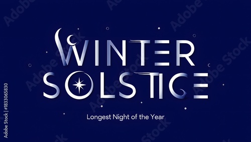 Winter Solstice Minimal Graphic