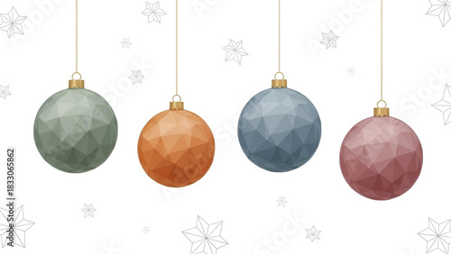 Christmas ornaments hanging decoration holiday season festive balls art