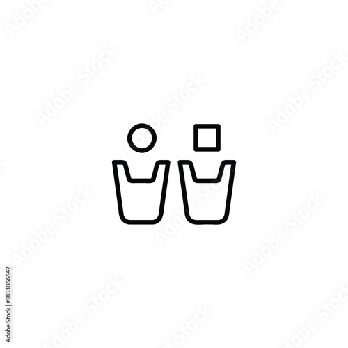 Classification Bins Sorting Icon