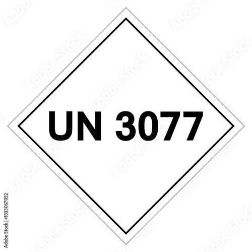 UN 3077 Symbol Sign , Vector Illustration, Isolate On White Background Label.EPS10