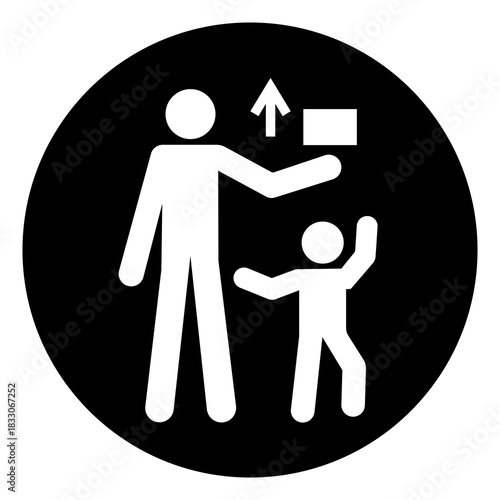 Keep Out of Reach of Children Child Kid Symbol Sign, Vector Illustration, Isolated On White Background Label. EPS10