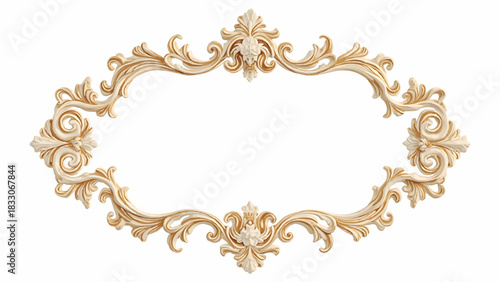 golden frame with floral pattern