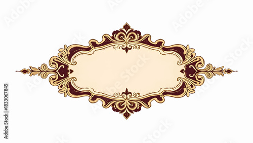 golden frame with floral ornament