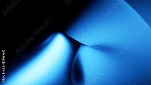 Abstract smooth gradient of glass surface in glowing blue light, perfect for modern digital backgrounds, futuristic projects, and artistic design use.