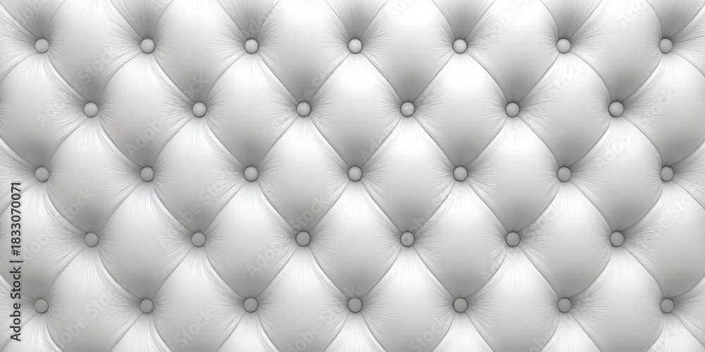 Obraz premium White tufted leather pattern creating luxury upholstery texture