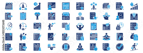 personal dashboard icon set glyph blue