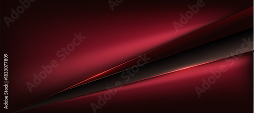 Modern abstract luxury banner. Abstract red and black polygon elegant background vector for branding presentation or product ads bg