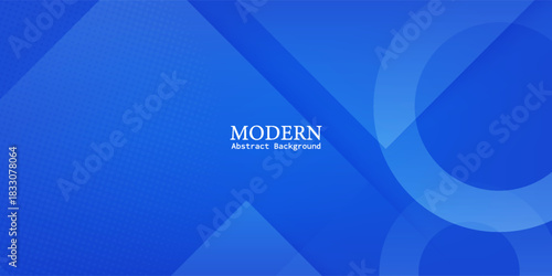 Modern Abstract Royal Blue Geometric Background Digital Technology Banner. Suit for banner, web, brochure, pamflet and presentation