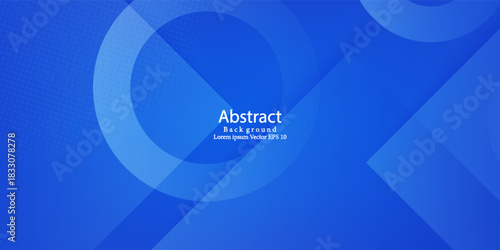 Modern Abstract Royal Blue Geometric Background Digital Technology Banner. Suit for banner, web, brochure, pamflet and presentation