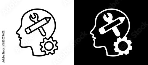 Soft Skills whiteblack icon