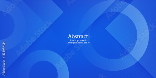 Modern Abstract Royal Blue Geometric Background Digital Technology Banner