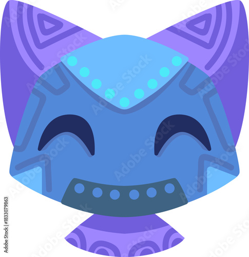 Cute robot icon with friendly face and antenna. Perfect AI chatbot avatar for digital assistant apps, tech support interfaces, and virtual communication platforms.
