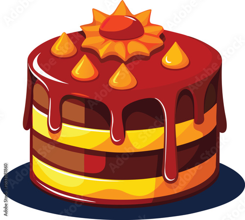 Decadent chocolate dessert banner advertisement