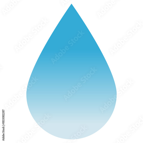 Minimal Blue Water Drop Icon with Gradient