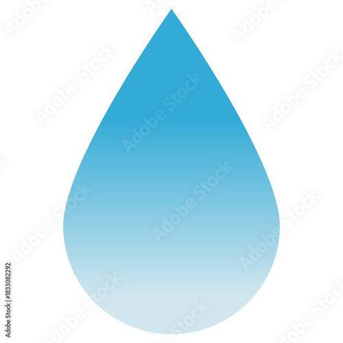 Minimal Blue Water Drop Icon with Gradient