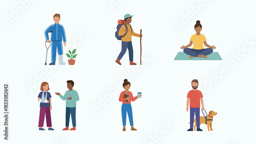 Diverse People Engaging in Hobbies and Everyday Activities