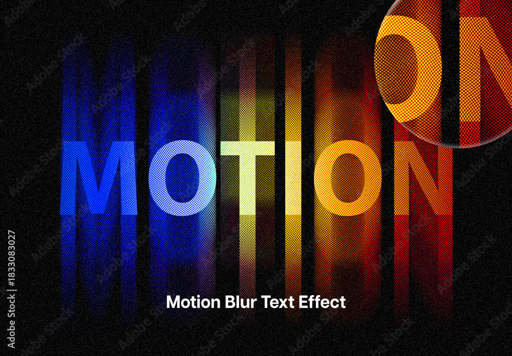 Motion Colorful Text Effect Mockup Stock Template | Adobe Stock