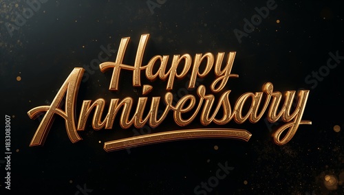 Celebrate Love With a Joyful Happy Anniversary Message in Golden Letters