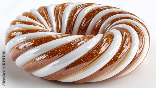 Colorful Swirled Glossy Candy Shape for Creative Culinary Designs