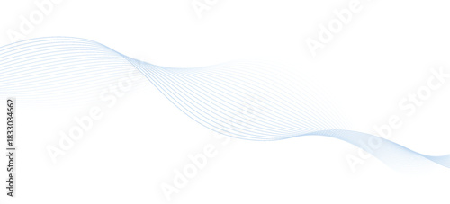 Blue dotted wave line pattern. Light halftone undulate net background. Abstract air flowing particle wallpaper. Vector curve dashed gradient element for poser, banner, presentation, booklet, flyer