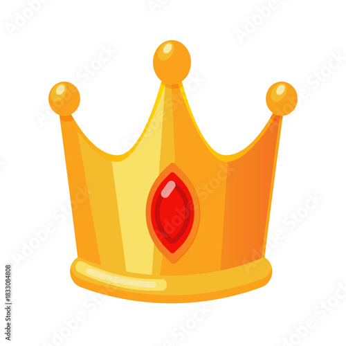 Cartoon illustration of crown vector icon