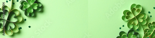 Obraz na płótnie google form header-clover kurukuru paper art 、Googleフォームのヘッダー くるくるクローバー