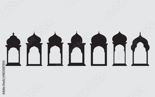 Islamic Archways Silhouette Collection mosque dome