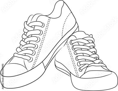 sport shoes vector illustration