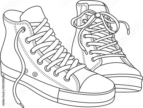 sport shoes vector illustration