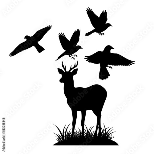 deer silhouette vector